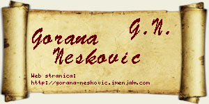Gorana Nešković vizit kartica
